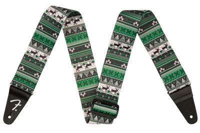 Ремінь гітарний FENDER STRAP 2" UGLY XMAS SWEATER GREEN (233146)