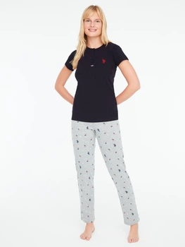 Пижама (футболка + штаны) женская U.S. Polo Assn 16888 L Navy (8680557398434)