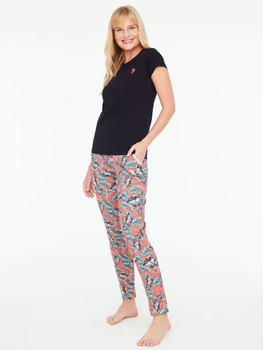 Пижама (футболка + штаны) женская хлопковая U.S. Polo Assn 16913 L Navy (8680557400083)