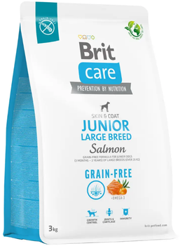 Беззерновой корм для щенков больших пород с лососем Brit Care Dog Grain-free Junior Large Breed 3 кг