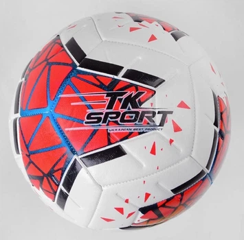 Мяч футбольный TK Sport №5 420 грамм White/Red (C44442/4)