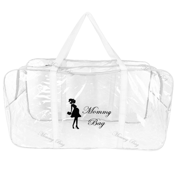 Сумка прозора в пологовий будинок Mommy Bag XL біла (w004)