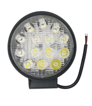 LED фара ДАЛЬНЕГО света. Светодиодная круглая фара на 14 диодов. 27T-42W/25/S. Пр-во Корея LED-1024
