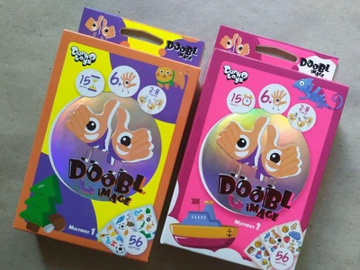 Комплект настольных мини-игр Danko Toys Doobl Image (доббль, найди пару) Multibox 1 + Multibox 2 (Укр)