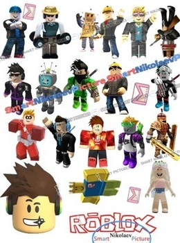 Сахарна їстівна картинка роблокс, ROBLOX вис.6см, вис.8*7 для дітей на торт (SNP - 01367)