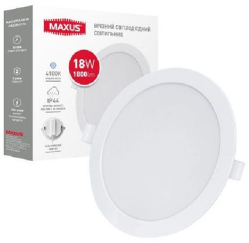 Точечный светильник Maxus RDL 18W 4100K IP44 1800 Lm (1-RDL-1841-IP)