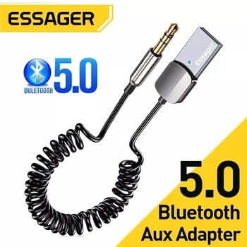 Аудіоадаптер бездротовий Essager AUX 3.5мм приймач в авто Bluetooth 5.0 музичний передавач, ресивер