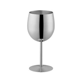 Келих для вина сріблястого кольору 320 мл REMY-DECOR з нержавіючої сталі