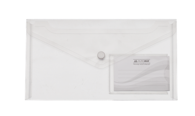 Папка конверт на кнопці Buromax Travel DL (240x130 мм) прозрачний (BM.3938-00)