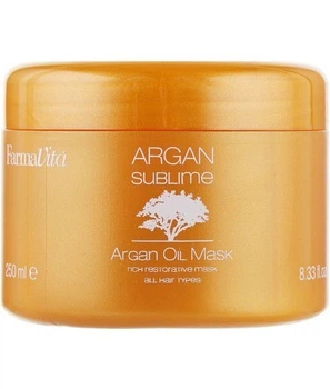 Маска з аргановою олією FarmaVita Argan Sublime Argan Oil Mask 250 мл для відновлення/ надання обсягу/ м'якості / блиску вашому волоссю