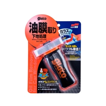 Очисник для скла абразивний | Soft99 Glaco Glass Compound Roll On | Аплікатор 100 мл