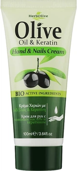 Крем для рук та нігтів з кератином - Madis HerbOlive Hand & Nails Cream (100ml)