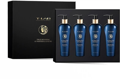 Набор - T-LAB Professional Sapphire Energy (h/cond/300ml + h/shm/300ml + b/wash/300ml + b/cream/300ml) Набор (947689-0-2)