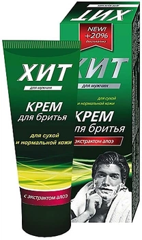 Крем для бритья с алоэ, для сухой и нормальной кожи "Хит" - Аромат 70g (70g) (941697-1198279-2)