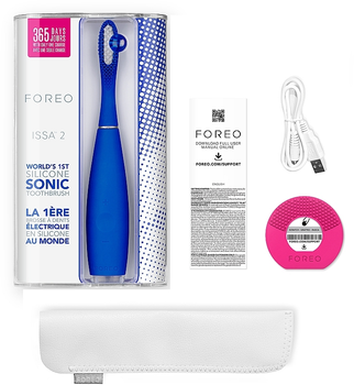 Электрическая зубная щетка FOREO ISSA 2, Cobalt Blue - Foreo Issa 2 Electric Sonic Toothbrush, Cobalt Blue Электрическая зубная щетка FOREO ISSA 2, Cobalt Blue (1шт) (941148--2)