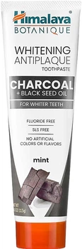 Отбеливающая зубная паста с углем и маслом черного тмина - Himalaya Herbals Botanique Charcoal & Black Seed Oil Whitening Antiplaque Toothpaste 75ml (113g) (960264-1638548210-2)