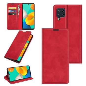 Чехол Taba Retro-Skin для Samsung Galaxy M32 / M325 книжка кожа PU с визитницей красный