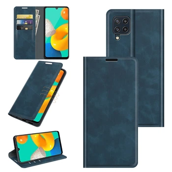 Чехол Taba Retro-Skin для Samsung Galaxy M32 / M325 книжка кожа PU с визитницей синий