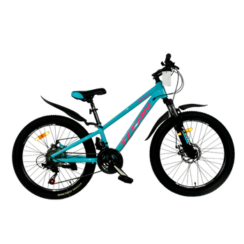 Подростковый Велосипед 24 Cross Apollo-Рама-11 Голубой с Розовым, Алюминиевый от 120 см рост