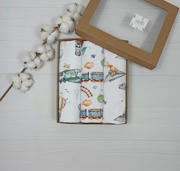 Набор для малыша: из 3 непромокаемых пеленок a.l.babybox Путешествие Разноцветный