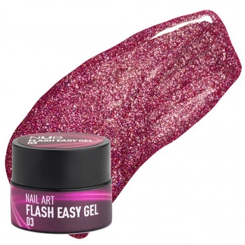 Гель Павутинка NUB Flash Easy Gel 03 рожеве золото світловідбиваючий 5 г (962002092066)