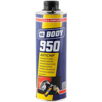 Антигравийное покрытие | BODY 950 Proline | Под краскопульт 1 л — Черный