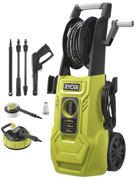Мойка высокого давления RYOBI RY150PWA 220В, 2000 Вт, 150 бар, 450 л/ч, шланг 8 м (5133005371)