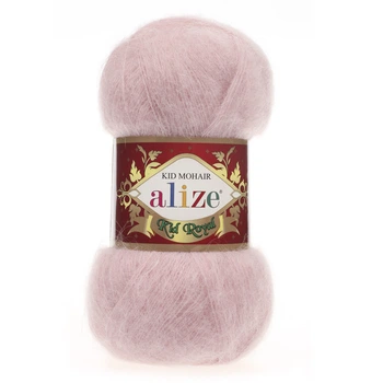 Турецька пряжа для в'язання нитки Alize KID ROYAL 50 (Кід Рояль 50) кид мохер 161 пудра
