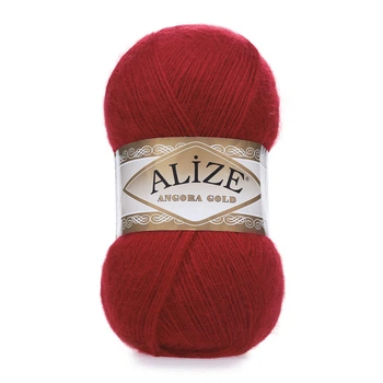 Турецкая пряжа для вязания Alize Angora Gold (ангора голд) 106 красный