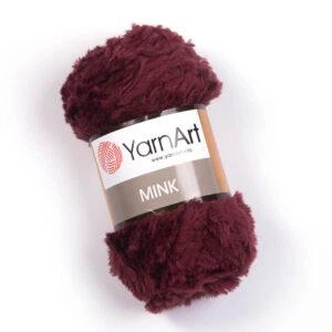 Турецкая пряжа вязания YarnArt mink(минк) меховая зимняя пряжа - 339 бордо