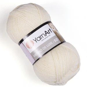 Пряжа для ручного вязания YarnArt Merino De Luxe 50(мерино де люкс 50)нитки зимняя пряжа 502 мол