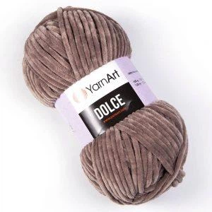 Турецька велюрова пряжа для в'язання YarhArt Dolce (Дольче) 754 темно-бежевий