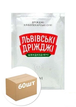 Дрожжи сухие пищевые ТМ"Львовские" 12г упаковка 60шт (92491)