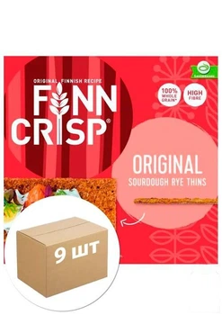 Сухарики ржаные (из цельномолотой муки) Original taste ТМ "Finn Crisp" 200г упаковка 9шт (90046)