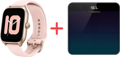Smartwatch Amazfit GTS 4 Rosebud Pink + Amazfit Smart Scale (W2168EU3N)