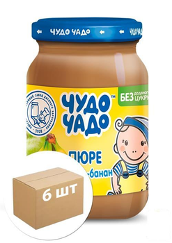 Пюре из яблок и банана без сахара ТМ "Чудо-чадо" 0.170 кг упаковка 6 шт (93486)