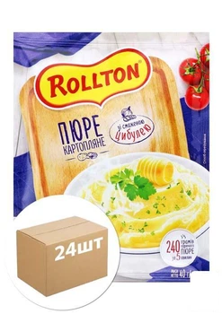 Пюре картофельное (со вкусом лука) саше ТМ "Rollton" 40г упаковка 24шт (93687)