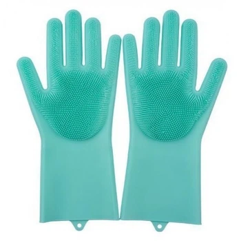 Перчатки для мытья и уборки многофункциональные силиконовые Super Gloves
