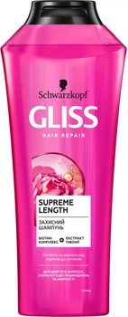 Шампунь для довгого волосся, схильного до пошкоджень та жирності Gliss Kur Supreme Length Shampoo 400ml (746031-672831-2)