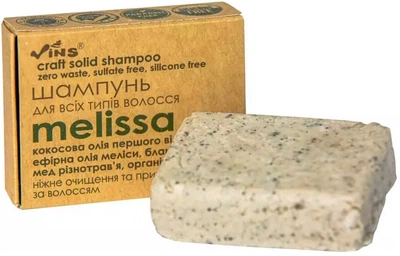 Твердый шампунь бессульфатный для всех типов волос Vins Melissa 85g (907754-827479-2)