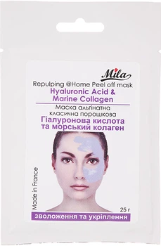 Маска альгинатная "Гиалуроновая кислота и морской коллаген" Mila Repulping Home Peel Off Mask Hyalur 25g (720843-881389-2)