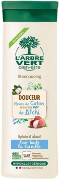 Шампунь смягчающий с экстрактами личи и цветов хлопка L`Arbre Vert Shampoo 250ml (878948-797277-2)