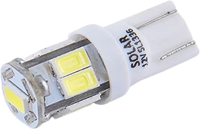 Лампочка без цоколя LED T10_W5W SMD белая 9 диодов 12V W2.1x9.5d (Solar) (к-т.-2шт.) SL1336