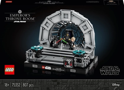 Zestaw klocków LEGO Star Wars Diorama: Sala tronowa Imperatora 807 elementów (75352)