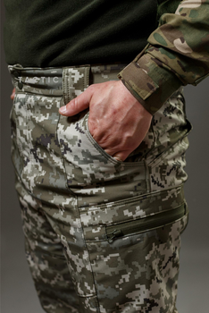 Військові брюки Tactic (тактичні штани) SoftShell Піксель зимові 58
