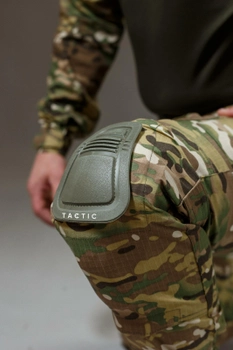 Військові брюки Tactic CORD Ріп-стоп, (тактичні штани з наколінниками) мультикам 52