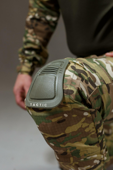 Військові брюки Tactic CORD Ріп-стоп, (тактичні штани з наколінниками) мультикам 50