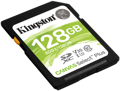 Kingston SDXC 128 GB Canvas Select Plus Class 10 UHS-I U3 V30 (SDS2/128 GB)