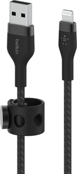 Кабель Belkin BRAIDED SILICONE USB-A — Lightning 1 м Black (CAA010bt1MBK)