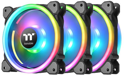 Набір вентиляторів Thermaltake Riing Trio 14 RGB Radiator Fan TT Premium Edition (комплект з 3-х) Black (CL-F077-PL14SW-A)